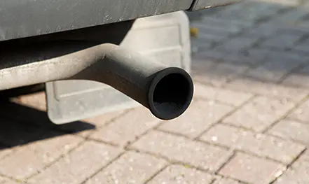 The exhaust pipe is black, what's going on?